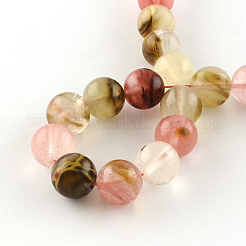 Tigerskin Glass Round Bead Strands&nbsp;G-R342-8mm-19