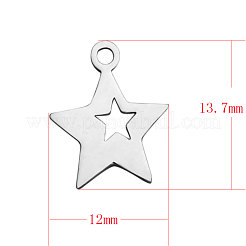 Tarnish Resistant 304 Stainless Steel Charms&nbsp;STAS-Q201-T150