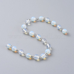 Handmade Opalite Round Beaded Chains&nbsp;AJEW-JB00516-05