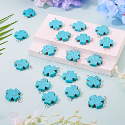 20Pcs Dyed Synthetic Turquoise Pendants&nbsp;PALLOY-TADJ00005