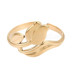 304 Stainless Steel Open Cuff Rings for Women&nbsp;STAS-N125-26A-G