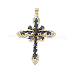 Real 18K Gold Plated Brass Micro Pave Cubic Zirconia Pendants&nbsp;KK-A209-34G