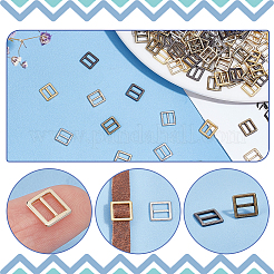 200Pcs 5 Colors Mini Square Shape Alloy Buckle Clasps&nbsp;FIND-NB0003-99