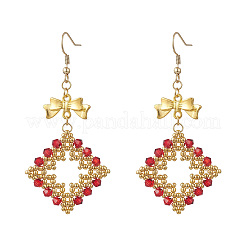 3 Pairs Glass Dangle Earrings&nbsp;EJEW-MZ00709