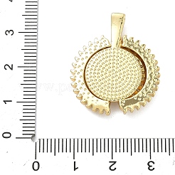Brass Micro Pave Cubic Zirconia Open and Close Pendants&nbsp;KK-A282-05A-G