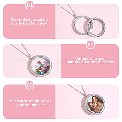 4Pcs Stainless Steel Locket Pendants&nbsp;STAS-BBC0010-31A