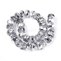 Electroplate Transparent Glass Beads Strands&nbsp;EGLA-N022-04A-C01