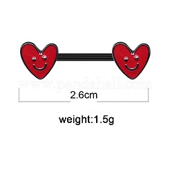 316L Surgical Stainless Steel Ruby Rhineston Nipple Barbells&nbsp;WGA8DED-06