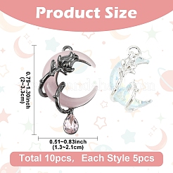 10Pcs 2 Styles Alloy Resin Pendants&nbsp;FIND-YW0011-44