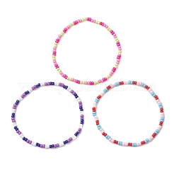 3Pcs 3 Colors Boho Glass Seed Beaded Stretch Bracelet Sets for Women&nbsp;BJEW-MZ00340