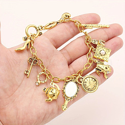Vintage Alloy Fairy Tale Multi Charm Bracelets for Women&nbsp;WG11E0E-01