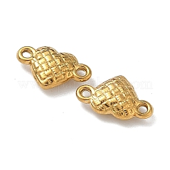 304 Stainless Steel Tartan Heart Links Connector Charms&nbsp;STAS-D211-14B-G