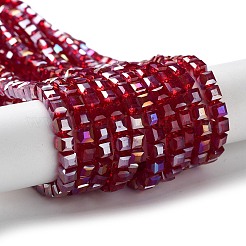 Electroplate Glass Beads Strands&nbsp;LS-EGLA-R030-4x4mm-04