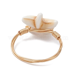 Synthetic Turquoise Finger Rings&nbsp;RJEW-JR00878-02