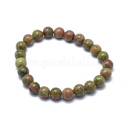 Natural Unakite Bead Stretch Bracelets&nbsp;BJEW-K212-A-006