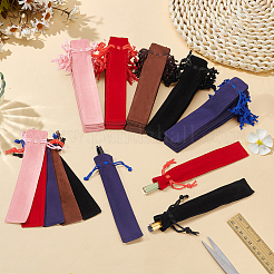 150Pcs 5 Colors Velvet Pen Case&nbsp;AJEW-WA0004-13