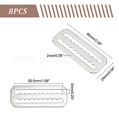 8Pcs Belt 316 Stainless Steel Slide Buckles&nbsp;STAS-UN0051-32
