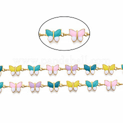 304 Stainless Steel & Enamel Link Chains&nbsp;CHS-Q004-002A-NF