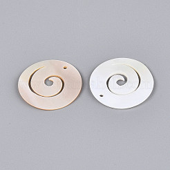 Natural Freshwater Shell Pendants&nbsp;SHEL-N038-37