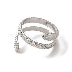 Non-Tarnish 304 Stainless Steel Cuff Rings for Women&nbsp;RJEW-G291-02P