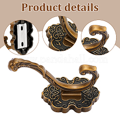 6Pcs Aluminum Wall Mounted Hook Hangers&nbsp;ODIS-JOY0001-02A