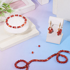 1 Strand Dyed Natural Red Banded Agate/Striped Agate Beads Strands&nbsp;G-TA0003-36