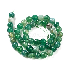 Natural Striped Agate/Banded Agate Beads Strands&nbsp;G-A246-8mm-06