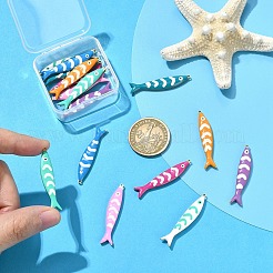 16Pcs 8 Colors 201 Stainless Steel Enamel Pendants&nbsp;STAS-YW0003-62