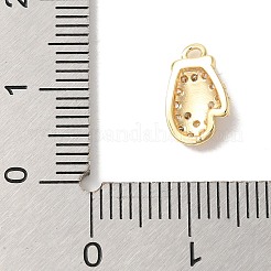 Christmas Theme Brass Micro Pave Cubic Zirconia Charms&nbsp;KK-P278-11G