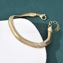 Brass Snake Chain Bracelets for Women&nbsp;BJEW-C140-25G