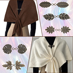 5Pcs 5 Styles Alloy Cardigan Clips&nbsp;AJEW-SC0004-38AB