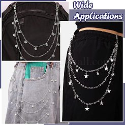 3Pcs Iron Chain Belts&nbsp;HJEW-CJ00080