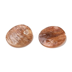 Spray Painted Natural Akoya Shell Charms&nbsp;SHEL-F007-15A-01