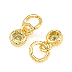Brass Pave Cubic Zirconia Charms&nbsp;CU-CBA3D67-13G-07