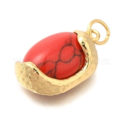 Dyed Synthetic Turquoise Pendants&nbsp;KK-U040-02G