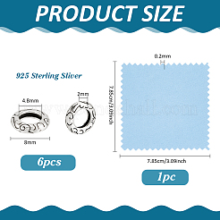6Pcs 925 Sterling Silver European Beads&nbsp;STER-PH0004-79