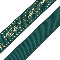 Flat Christmas Theme Polyester Grosgrain Ribbon&nbsp;OCOR-YWC0001-01A-03