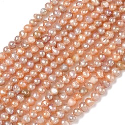 Natural Cultured Freshwater Pearl Beads Strands&nbsp;PA-CBAC463-16
