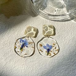 Acrylic Stud Dangle Earrings&nbsp;WGD713B-01