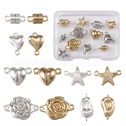 12 Sets 12 Styles Brass Magnetic Clasps&nbsp;FIND-TA0002-20