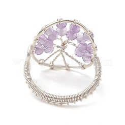 Natural Gemstone Beads with Solid Round Brass Beads and Eco-Friendly Copper Wire Rings&nbsp;RJEW-TA00183