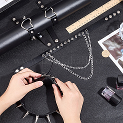 4Pcs 4 Styles Gothic Style Spiked Rivet Imitation Leather Chocker Necklaces&nbsp;NJEW-CL0001-19