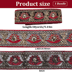 Embroidery Polyester Ribbons&nbsp;SRIB-WH20020-046B