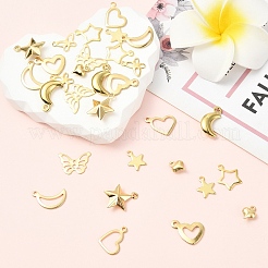 30Pcs 10 Styles 304 Stainless Steel Pendants Sets&nbsp;STAS-YW0002-65