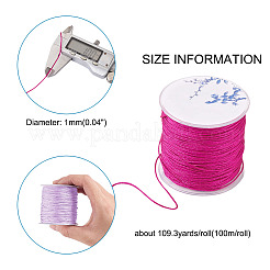 5 Rolls 5 Colors Nylon Braided Cord&nbsp;NWIR-YS0001-01B