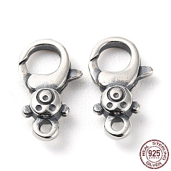 925 Thailand Sterling Silver Lobster Claw Clasp Rhinestone Settings&nbsp;STER-D003-05A-AS
