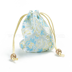 Chinese Brocade Sachet Coin Pouches&nbsp;ABAG-WH0023-17B