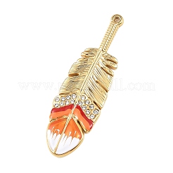 304 Stainless Steel Enamel with Rhinestone Big Pendants&nbsp;STAS-Z186-07G