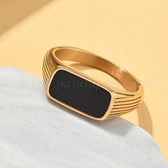 316L Stainless Steel Natural Gemstone Finger Rings for Women&nbsp;RJEW-U054-02C-02G