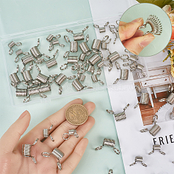60Pcs 2 Styles Stainless Steel Spring Bead Clamps for Beading Jewelry Making&nbsp;FIND-SC0009-62